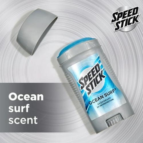 Speed Stick Antiperspirant Deodorant for Men, Ocean Surf, 3 oz, 4 Pack
