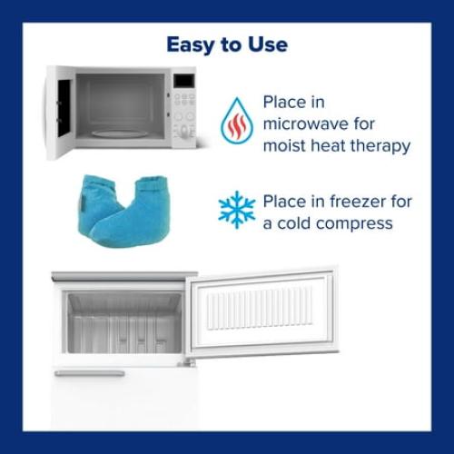 Bed Buddy Foot Warmers with Aromatherapy, Heated Slippers for Adults, Lavender & Mint Scent, Blue, 1 Count