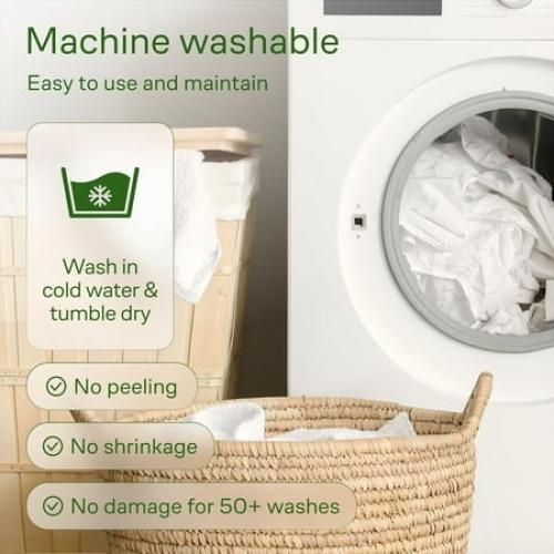 Niagara Sleep Solution Bamboo Mattress Topper Cover Queen with 1 Pillow Protector Cooling Pillow