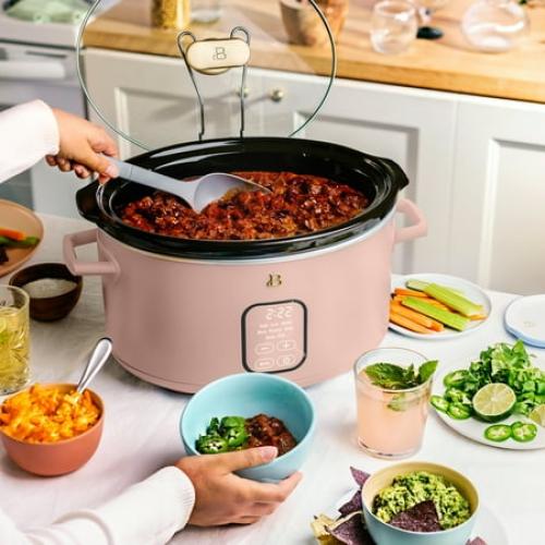 Beautiful 6 Qt Programmable Slow Cooker, Rose by Drew Barrymore