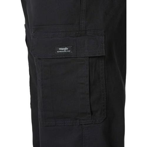 50W x 30 L Wrangler Authentics Men's Relaxed Fit Stretch Cargo Pant, Black.