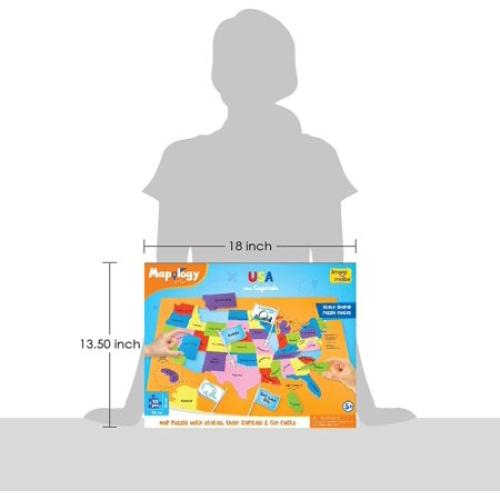 Imagimake Mapology Puzzle Map of The United States - Learn States, Capitals & Fun Facts | USA Geography Jigsaw Floor Puzzles Learning Games for Kids 5