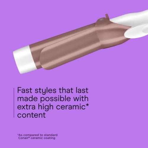 Conair Double Ceramic 1-1/4 Curling Iron, 5 LED Heat Settings, 1 Count
