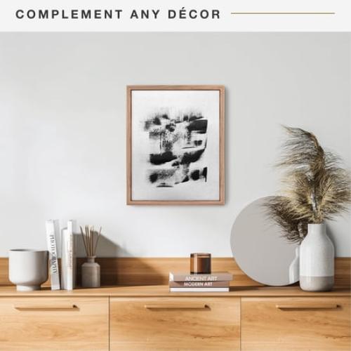 MCS Canvas Float Frames 16x20 Frame, Black Frame for Finished Canvases, Vertical & Horizontal Wall Hanging Large Frame with Adhesive for Canvas Paintings (1-Pack)