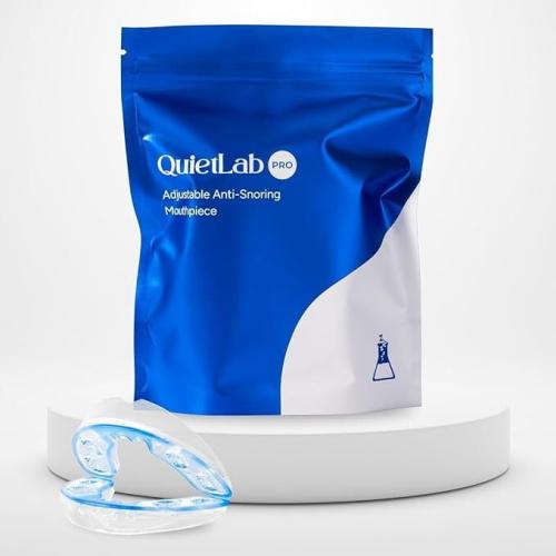 QuietLab Pro Anti-Snoring Mouthpiece – Adjustable Night Guard for Snoring Relief, No-Boil Custom Fit, Orthodontist-Designed, BPA-Free Medical Grade Material