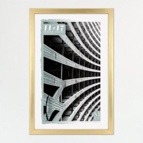 MCS Foundation 16x24 Poster Frame Traditional Brass, Vertical & Horizontal Wall Hanging Large Picture Frame for Photos, Posters & Art Prints (1-Pack)