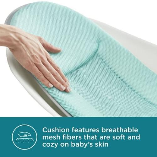 Contours Oasis 4-in-1 Comfort Cushion Baby Bathtub, Newborn, Infant andToddler Bath - White