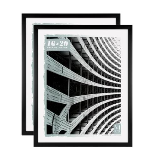 MCS Foundation 16x24 Poster Frame Traditional Brass, Vertical & Horizontal Wall Hanging Large Picture Frame for Photos, Posters & Art Prints (1-Pack)