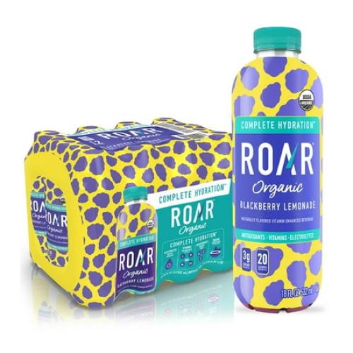 Roar Complete Hydration Organic - Blackberry Lemonade - 12 x 18 oz