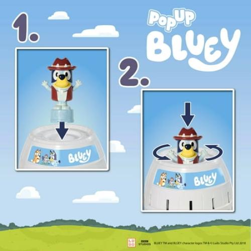 Tomy Pop up Bluey Family and Preschool Kids Board Game, 2 - 4 Players, Suitable for Boys & Girls Ages 4
