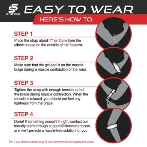Sleeve Stars Tennis Elbow Brace for Men & Women, Relief for Tendonitis, Single, Dark Purple