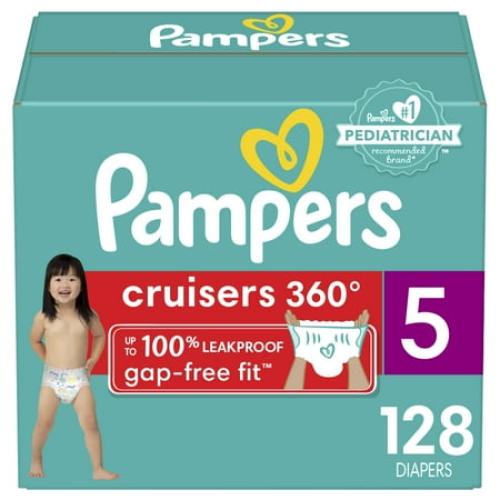Pampers Cruisers Diapers 360 Size 5, 128 Count (Select for More Options)