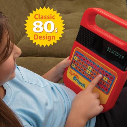 Playmonster Speak & Spell Electronic Game - Educational Learning Toy, Spelling Games, 80s Retro Handheld Arcade, Autism Toys, Activity for Boys, Girls, Toddler, Ages 7