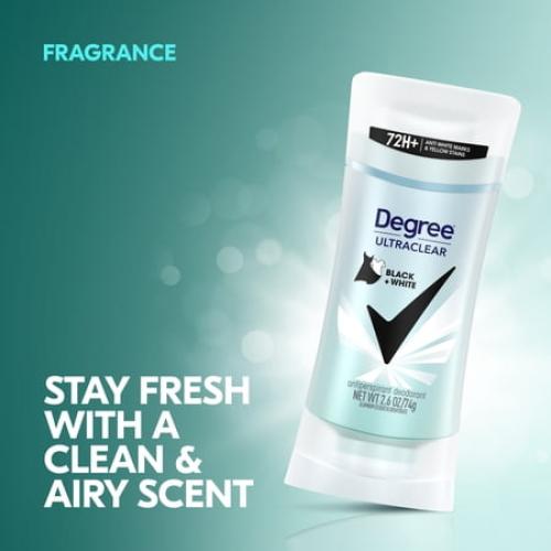 Degree UltraClear Black White Antiperspirant Deodorant, 2.6 oz
