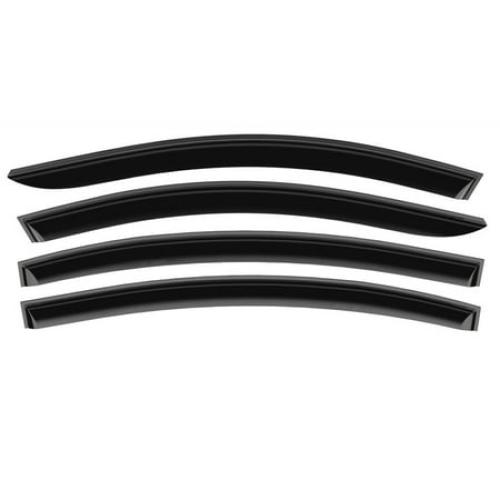 Voron Glass In-Channel Extra Durable Rain Guards for Trucks Dodge RAM 1500 2019-2024 Crew Cab, Window Deflectors, Vent Window Visors, 4 Pieces - 220159
