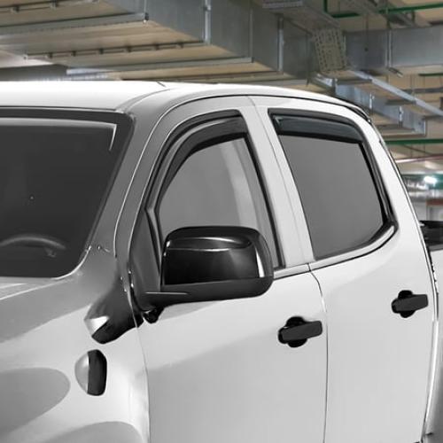 CLIM ART in-Channel Incredibly Durable Rain Guards for Chevrolet (Chevy) Colorado/GMC Canyon 2015-2022 Crew Cab, Original Window Deflectors, Vent Window Visors, Vent Deflector, 4 pcs. - 615082LP