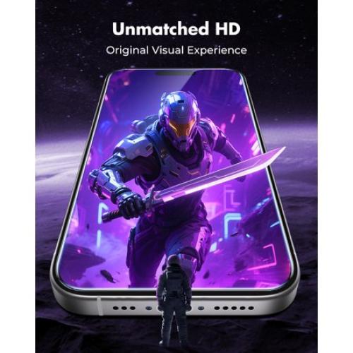 UNBREAKcable Screen Protector 2 Pack for iPhone 17, Tempered Glass, 9H Anti-Scratch, Bubble-Free Install with Alignment Frame, HD Clear, Case Friendly