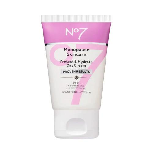 No7 Menopause Skincare Protect & Hydrate Day Cream - SPF 30 Facial Moisturizer with Green Tea + Niacinamide for Smoother & Brighter Skin - Menopause Support Skincare with Vitamin C (1.69 fl oz)