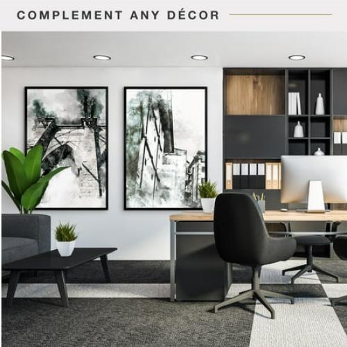 MCS Foundation 16x24 Poster Frame Traditional Brass, Vertical & Horizontal Wall Hanging Large Picture Frame for Photos, Posters & Art Prints (1-Pack)