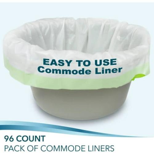 Set of 96 TidyCare Bedside Commode Liners, Portable Toilet Liners, Value Pack, 96 Count