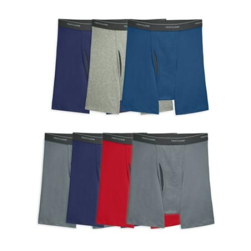 MEDIUM Fruit of the Loom Men's CoolZone Fly Boxer Briefs,