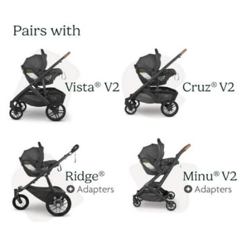 UPPABABY 1002-MSA-US-JKE Mesa V2 Infant Seat, Jake Charcoal