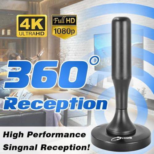 HiDB V421 Indoor TV Antenna with 50m Reception Range, Vhf&Uhf Multi-Directional
