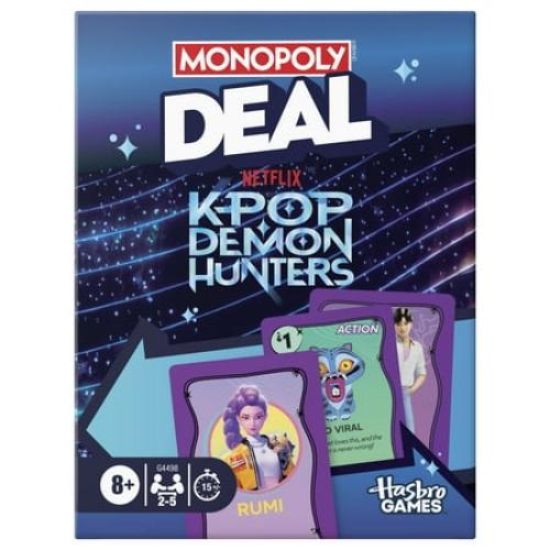Monopoly Deal: KPop Demon Hunters Card Game, 15 Mins., Family Games for Kids and Teens, Ages 8 and up