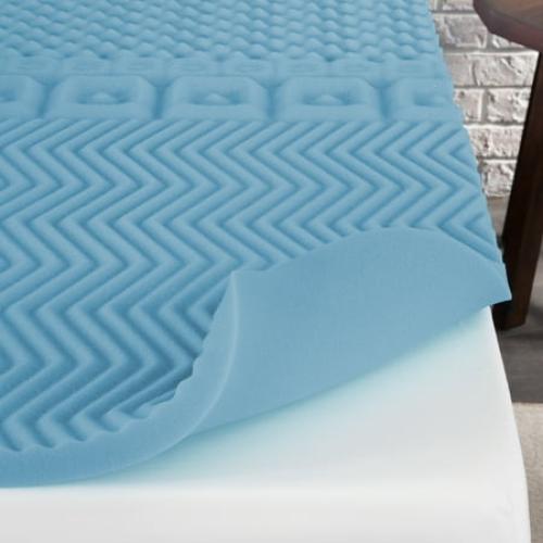 Mainstays 1.5” 7-Zone Memory Foam Mattress Topper, Twin/Twin-XL