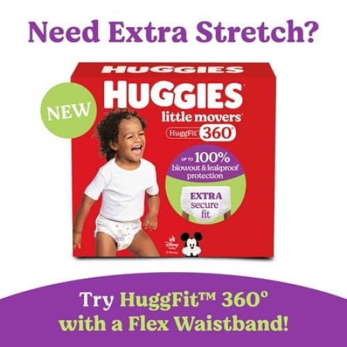 Huggies Little Movers Baby Diapers, Size 3 (16-28 lbs), 168 Ct (Select for More)