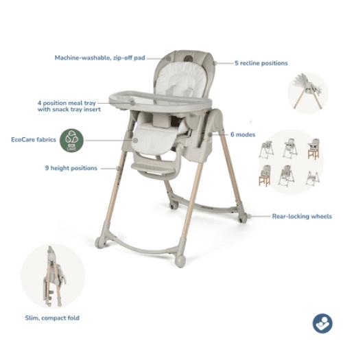 Maxi-Cosi Minla 6-in-1 High Chair, Classic Oat