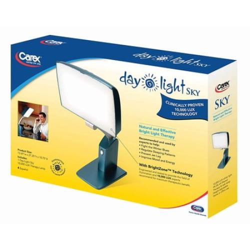 Carex Day-Light Sky Bright Light Therapy Lamp, White