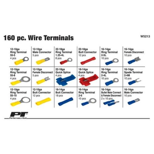 Performance Tool W5213 160 pc Wire Terminal Assortment