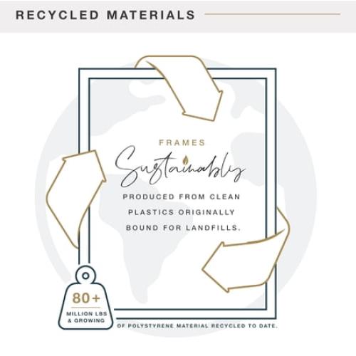 MCS Foundation 16x24 Poster Frame Traditional Brass, Vertical & Horizontal Wall Hanging Large Picture Frame for Photos, Posters & Art Prints (1-Pack)