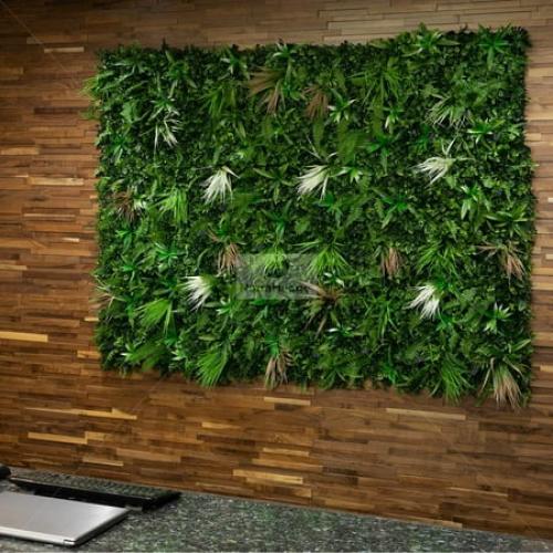 NatraHedge Artificial Kauai Living Wall Vertical Garden for Outdoor Hedge Installments or Indoor Decor (5 Pack) 28 SQF