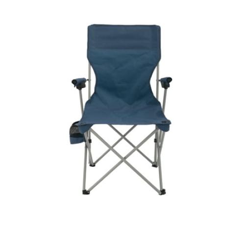 Ozark Trail Hard Arm Chair, Durable Polyester Seat, Strong Steel Frame, Portable with Cup Holder