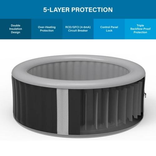 Avenli London 2-3 Person Inflatable Hot Tub Spa   Cover, Rapid Heating up to 104°F, 105 Water Jets, 181 gal Capacity
