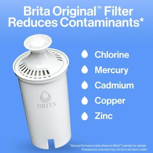 (lid chipped) Brita Extra Large Ultramax 27 Cup Grey Filtered Water Dispenser with 1 Standard Filter