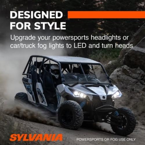 Sylvania H7 LED Fog Light and Powersport Bulb, 2 Pack, Compatible with Multiple Cars