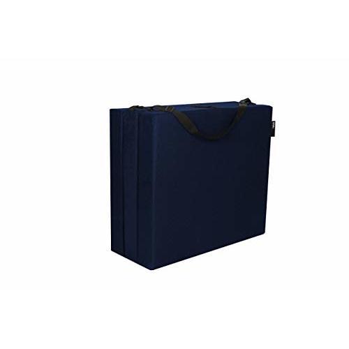 American Furniture Alliance Hide A' Mat 3.5 x 30 x 75 inch Jr Twin TriFold Mattress Navy