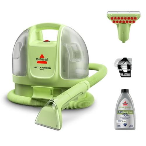 BISSELL® Little Green® Mini Portable Carpet and Upholstery Deep Cleaner with Tough Stain Tool, HydroRinse Tool, and 8 oz Little Green Formula, 4075