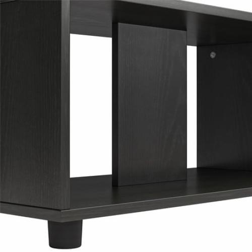 Mainstays Adjustable Side by Side or Stacking TV Stand for TVs up to 70 inches, Black Oak