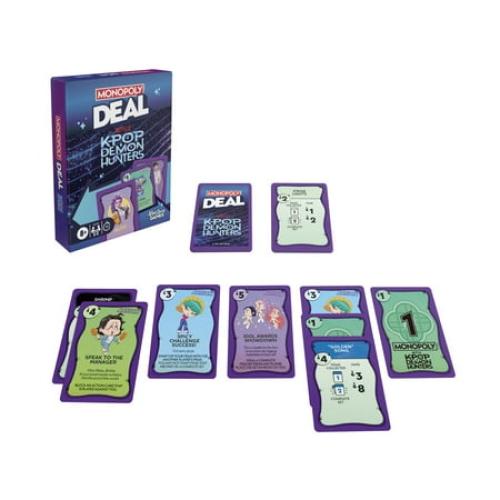 Monopoly Deal: KPop Demon Hunters Card Game, 15 Mins., Family Games for Kids and Teens, Ages 8 and up