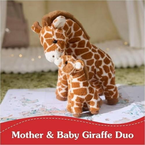 GUND Solana Giraffe and Baby Plush, Premium Giraffe Stuffed Animals for Ages 1 and Up, Brown, 10‚Äù