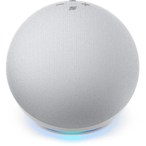 Echo (4th Gen) with Premium Sound, Smart Home Hub, and Alexa - Glacier White