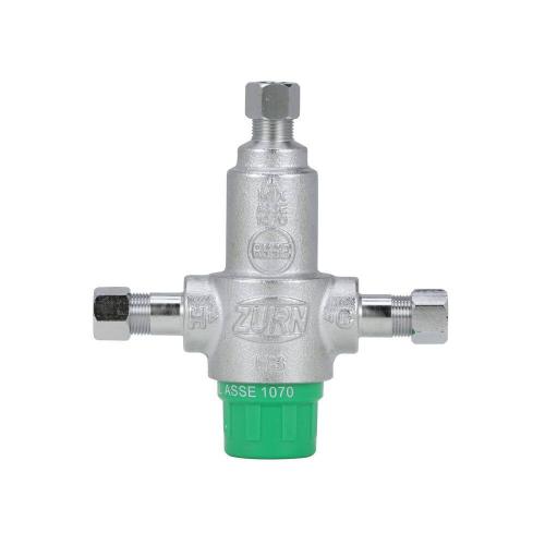 3/8 in. ZW3870XLT Aqua-Gard Thermostatic Mixing Valve with 3 Port Compression Fittings Lead Free