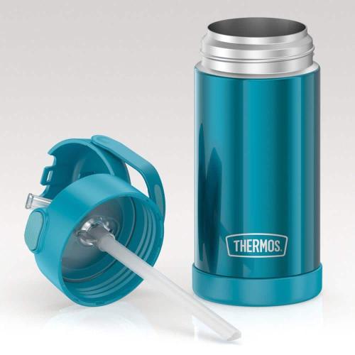 FUNtainer 12 oz. Teal Stainless Steel Vacuum-Insulated Water Bottle