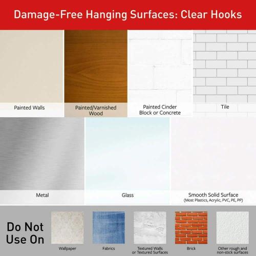 2 lb. Medium Clear Hook Value Pack (6 Hooks, 12 Strips)