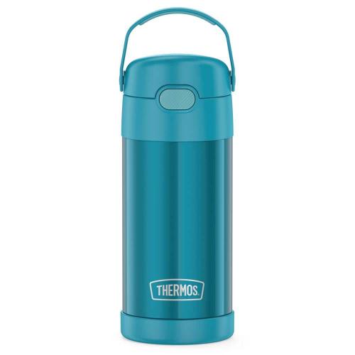 FUNtainer 12 oz. Teal Stainless Steel Vacuum-Insulated Water Bottle