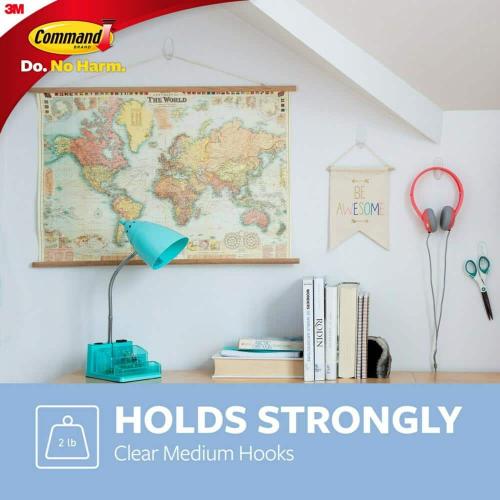 2 lb. Medium Clear Hook Value Pack (6 Hooks, 12 Strips)
